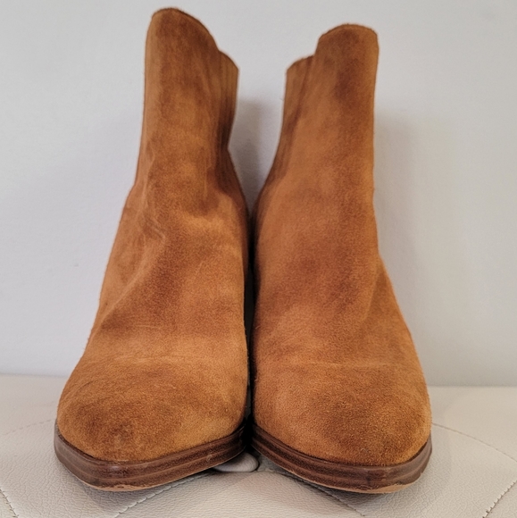 Marc Fisher Alva Pointy Toe Block Heel Suede Leather Boots Size 10M - Picture 5 of 13